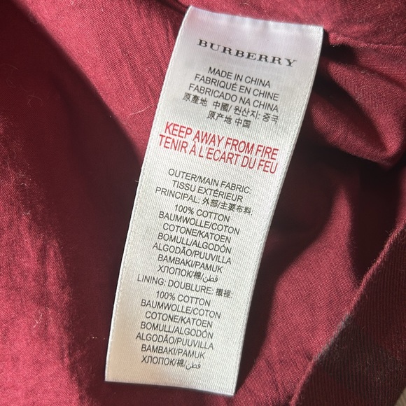 Gorgeous Authentic Burberry Girls Red Classic Print Dress Sz 8Y - Picture 6 of 10